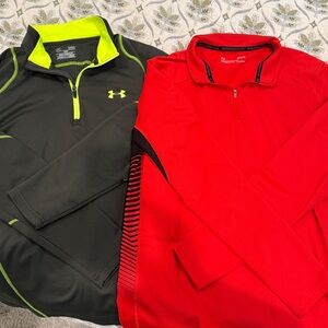2 Under Armour ColdGear 1/4 zip pullover